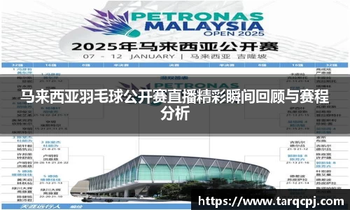马来西亚羽毛球公开赛直播精彩瞬间回顾与赛程分析