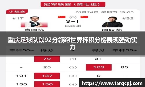 重庆足球队以92分领跑世界杯积分榜展现强劲实力